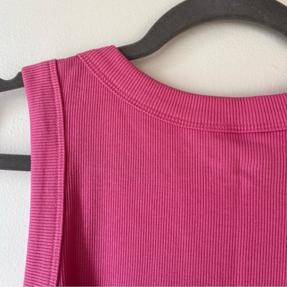 Old Navy Ribbed Tank Top Plus Size 3x Pink Sleeveless Scoop Neck Basic Stretchy - Picture 10 of 15